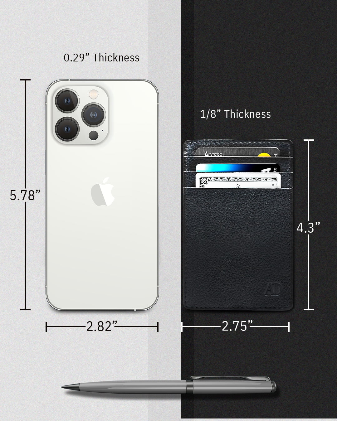 Access Denied RFIDブロック 合成皮革 二つ折り財布 ブラック (インポート) [アクセスディナイド] RFIDブロック メンズ レザー スリム 三つ折り財布 (インポート)