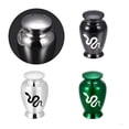 thumbnail image 5 of Decorative Pet Memorial Cremation Urn Water Resistant Aluminum Small Dog Cats Ashes Container With Spiritual Snake Motifs, 5 of 9