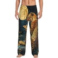 thumbnail image 2 of Lsque Leopard Reading Tarot Cards Print Men's Pajama Pants, Lounge Pant - Comfortable Home Wear,Elastic Waistband, Stylish Design-Large, 2 of 9