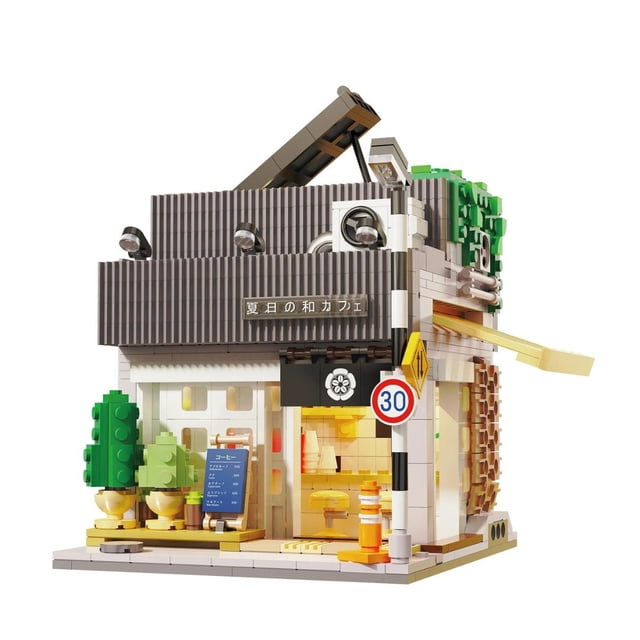 CaDA 1116 Pieces Summer Breeze Coffee Shop Building Block Set, Construction Toy Set