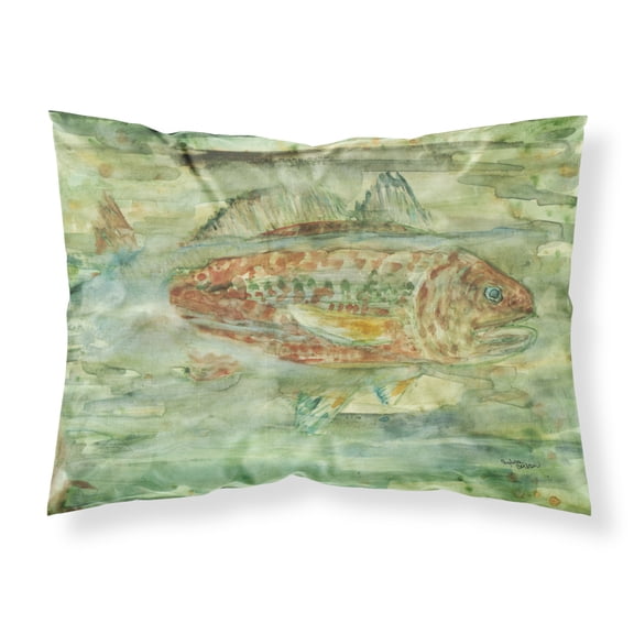 Abstract Red Fish Fabric Standard Pillowcase