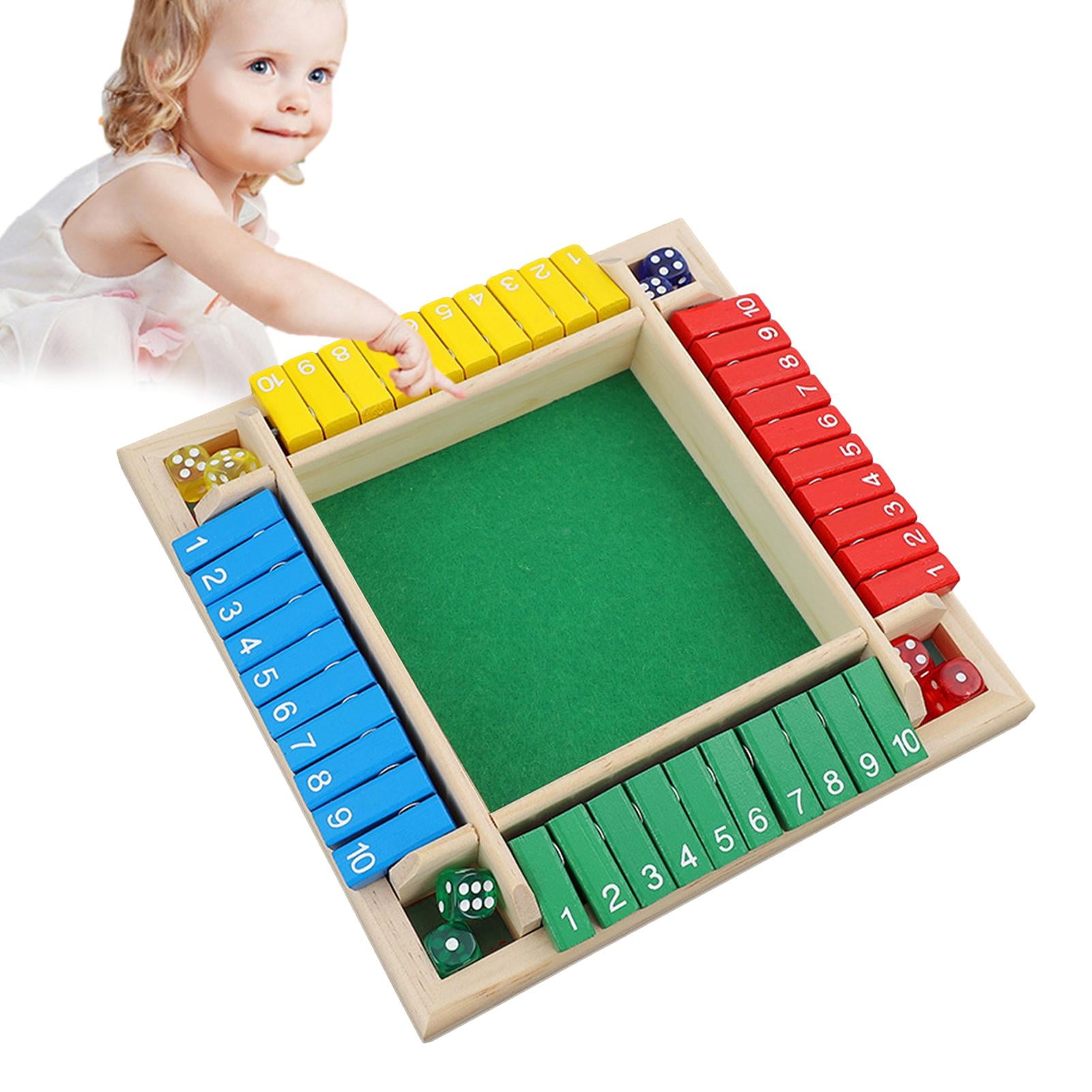 Wooden Board Table Math Game 1-4 Players Large Wooden Board Game Children's  Parent-Child Board Game for Math Teaching - Walmart.com