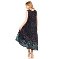 thumbnail image 2 of Sakkas Starlight Second Caftan Tank Dress/Cover Up Tie Dye Womens Beach Kaftan - 35-BlackMint - One Size, 2 of 5