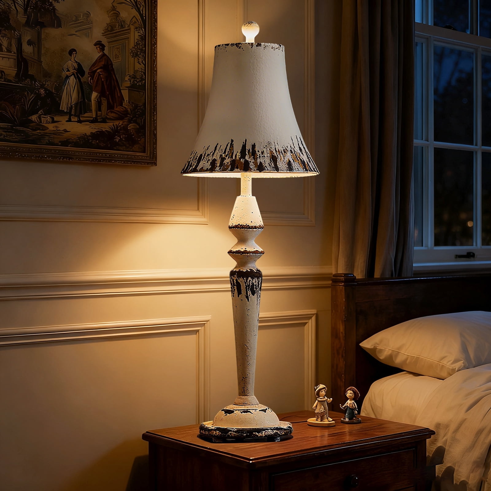NATYSWAN Modern 32-Inch Table Lamp, Includes 9W LED Bulb, Rotary Switch for Bedroom, Office, Living Room