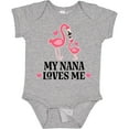 thumbnail image 3 of Inktastic Nana Loves Me Girl Flamingo Girls Baby Bodysuit, 3 of 5
