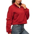 thumbnail image 3 of Sudadera Con Media Cremallera Para Mujer, Sudadera De Tela Suave Transpirable Para Mujer Para Oficina Para Mujer Para Vacaciones, 3 of 6