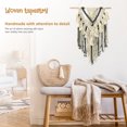 thumbnail image 5 of Jokapy Boho Macrame Wall Hanging Tapestry Handmade Woven Wall Decor with Tassels, Gray, 5 of 9