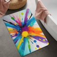 thumbnail image 2 of Colorful Double Burst Paint Pattern Bathroom Rugs Mat,Non Slip Microfiber Bathroom Rug,Rubber Backing,Soft Bathroom Mats for Bathroom Floor,Tub and Shower,20x32in(50x80cm), 2 of 5