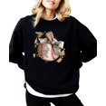 thumbnail image 6 of Ink-Printed Image Not Actual Fabric Camo Coquette Bow Baseball Sweatshirt for Women & Youth Black Sweatshirt Adult Large, 6 of 8