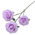 thumbnail image 2 of Ayprnig Single Artificial Rose, Realistic Fake Roses Faux Flowers with Long Stems, Real Touch Flowers, Gift for Anniversary, Home, Wedding, Valentines Day Decorations Light Purple 20 Inch, 2 of 9