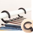 thumbnail image 4 of Percha, perchas para ropa, armario, organizador para ahorrar espacio, perchero plegable multifunción con orificios para secado y almacenamiento, famil Percha para pantalones Soledad Percha para pantalones, 4 of 10
