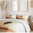 thumbnail image 6 of Ambesonne Hot Air Balloon Duvet Cover Sets, Sunset Landscape, 2-Queen, Pale Peach Dark Peach, 6 of 7