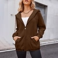 thumbnail image 1 of Jacket Femmes Sweat-Shirts Mode Automne For Femmes Zip jusqu'à Sweat-Shirt Décontracté Cordon Jacket avec Poches Coat Femmes Jacket sur Clearance, 1 of 1
