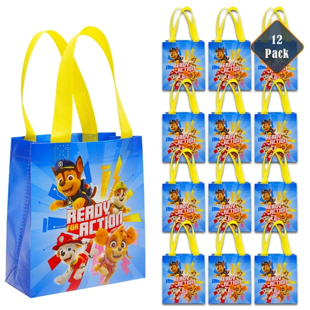 Juego de bolsas para fiestas Paw Patrol, paquete de 12 para niños, reutilizables