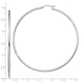 thumbnail image 3 of Sterling Silver Rhodium-plated 2mm Polished Hoop Earrings, 3 of 3