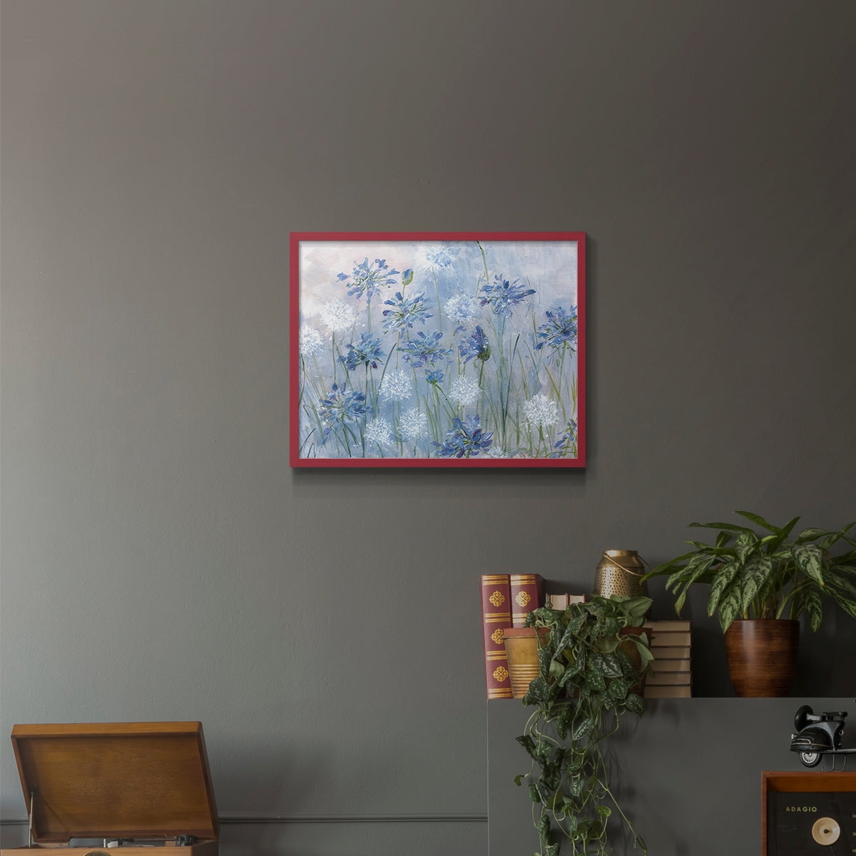 Dandelion and Agapanthus by Sally Swatland - Restickable Framed Giclée Print