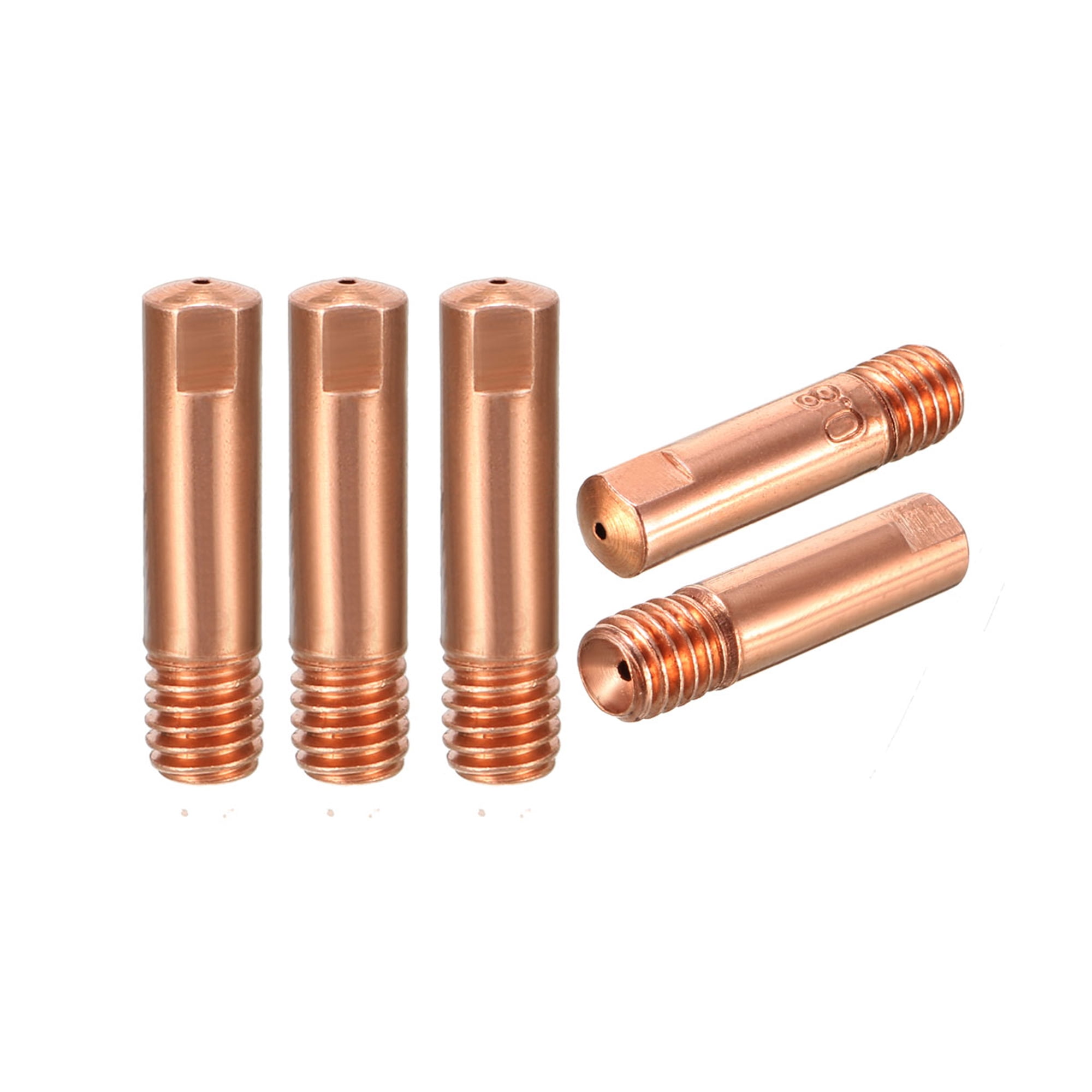 MIG Tip 0.8mm Welding Contact Tips for 15AK MIG Welding Brass Pack of 5
