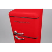 Frigidaire 7.5 Cu. ft. Retro Refrigerator, Apartment Size Top Mount Fridge with Chrome Handles, Red EFR756