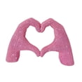thumbnail image 2 of Escultura de mano de corazón Adorno de escritorio Artesanía fina Centro de mesa Corazón Rosa S, 2 of 8