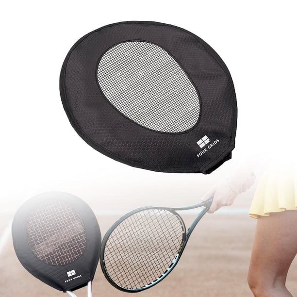 Funda de entrenamiento para raqueta de tenis, funda protectora, protector de cabeza para raqueta de ejercicio, de resistencia para adultos, práctica Negro