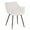 Cream, variant on Markley Modern Leather Dining Arm Chair With Metal Legs - Light Grey