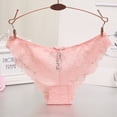 thumbnail image 1 of HUPOM Satin Panties Underwear For Women Briefs Leisure Tie Seamless Waistband Pink XL, 1 of 7