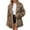 C1#Brown, variant on Harpily Coats Womens Ladies Warm Faux Fur Coat Jacket Winter V-neck Solid Long Outerwear Black Black XXL