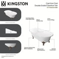 thumbnail image 5 of Aqua Eden VCT7D603017NB0 60-Inch Cast Iron Oval Double Ended Clawfoot Tub (7-Inch Faucet Drillings) in White/Matte Black, 5 of 6