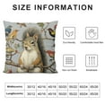 thumbnail image 5 of COMIO  Black Brown Animal Lover Bird Squirrel Butterfly Dragonfly Lumbar Pillowcase Throw Pillow Cover Cushion Case Rectangular, 5 of 5