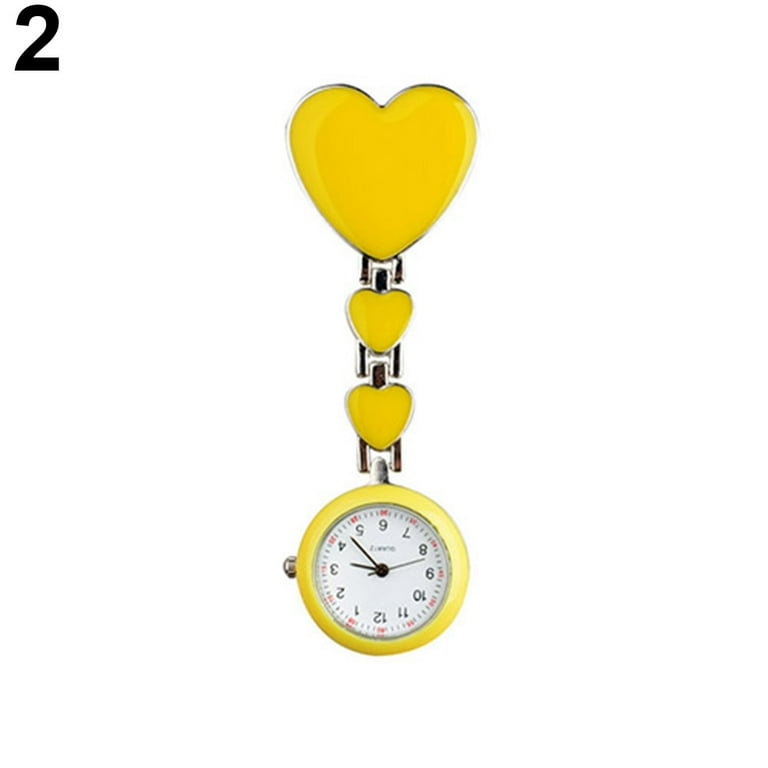 NUZYZ Fashion Alloy Heart Love Quartz Women Clip on Brooch Nurse