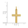 thumbnail image 2 of Solid 14k Yellow Gold Heart Cross Charm Pendant - 19mm x 10mm, 2 of 3