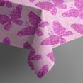thumbnail image 4 of Pink Butterfly Pattern Rectangle Tablecloth 60"x102",Waterproof Polyester Rectangle Table Cloth, Wipeable Spillproof Polyester Tablecloth for Dining, Camping, Indoor and Outdoor, 4 of 6