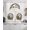 White, variant on Christmas Cardinal Birds Swag Kitchen Curtains Sets for Windows 24 Inch Length, Xmas Holly Leaves Branch Red berries Short Window Curtain Swags Valances and Tiers 3 Piece Set for Cafe/Dining Room
