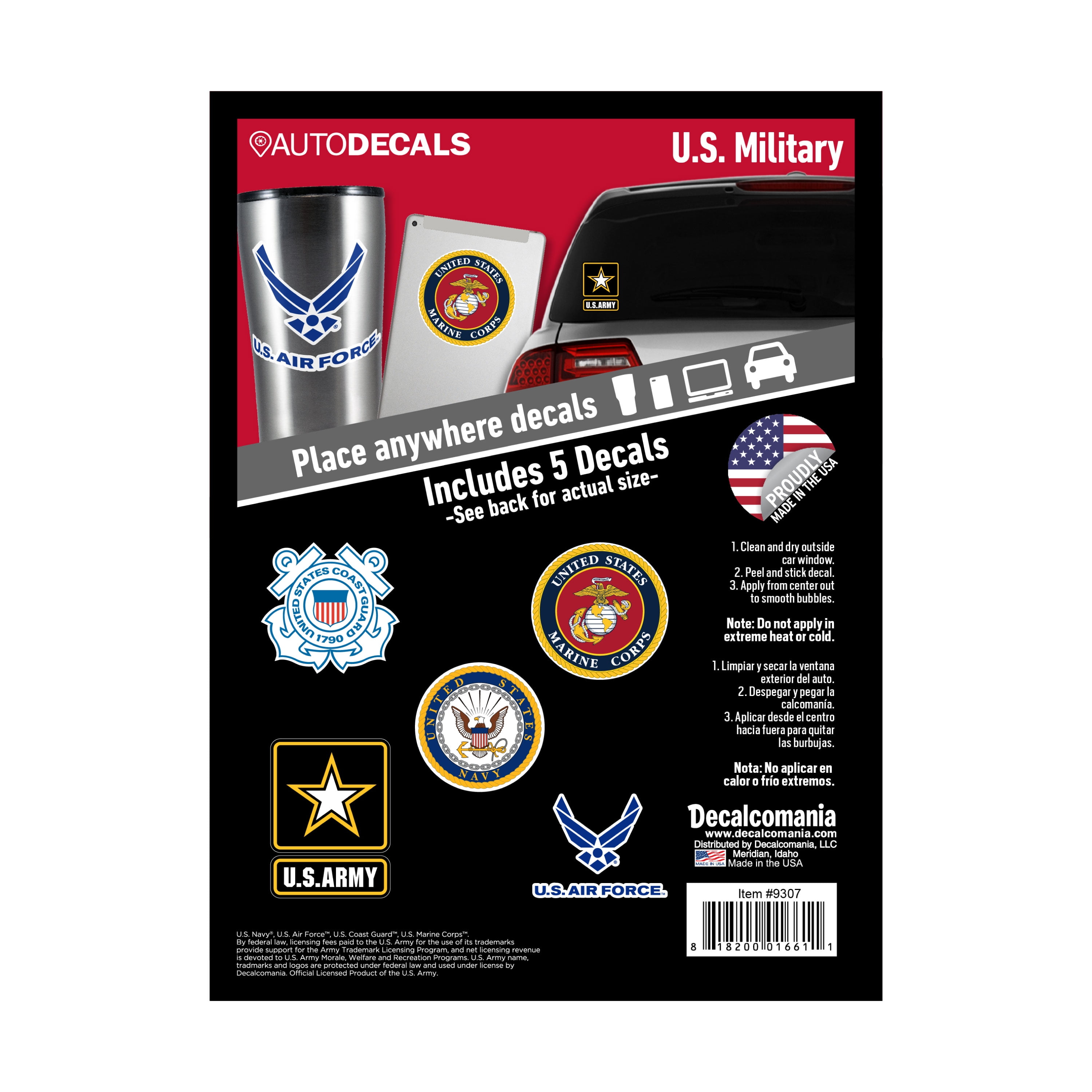 2/Set Army Chemical Corps Stickers for Car Laptop Lugage Chemical Army Stickers and Decals U.S