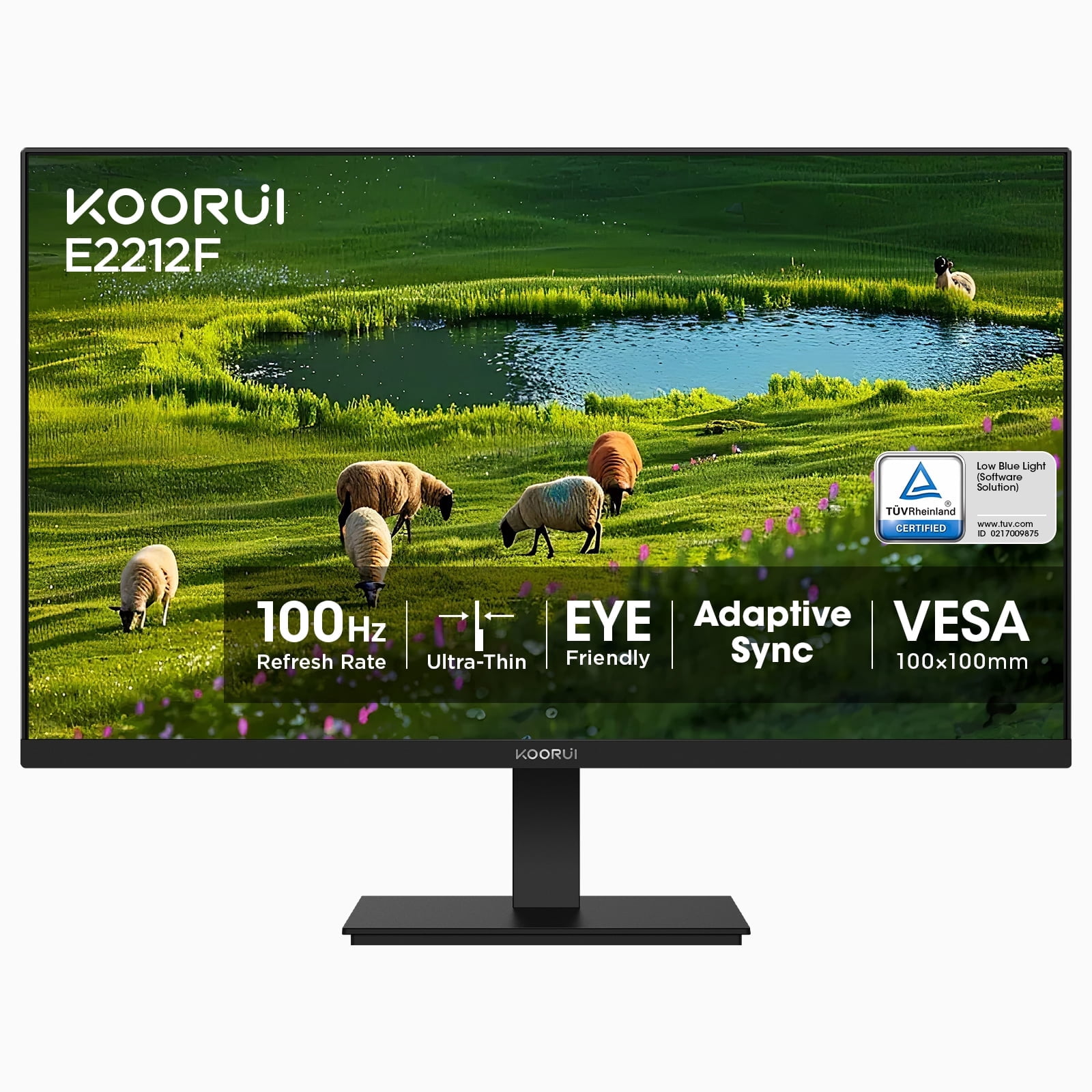 KOORUI 27 inch Curved Gaming Monitor, 180Hz FHD VA Panel, 100