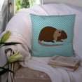 thumbnail image 3 of Carolines Treasures BB8053PW1414 Coypu Nutria River Rat Blue Check Fabric Decorative Pillow, 14 x 14 in., 3 of 4