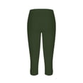thumbnail image 5 of JULMCOMO Capri Pants for Women High Waisted Comfy Stretchy Yoga Pants Lounge Summer Workout Sports Compression Trousers Army Green 3XL, 5 of 5