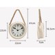 thumbnail image 2 of Lifestyle Morloge Murale（22cm）, Reloj de Hojalata, Reloj de Pared Decorativo, Nostalgia, Marítimo, Con Cordón, Gris, 2 of 5