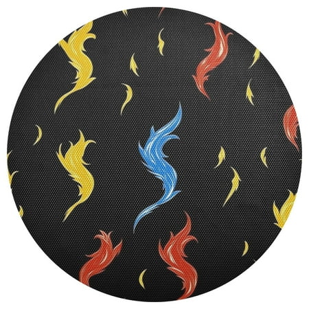 

Abstract Pattern 15.4in Diameter PVC Plate Mat Heat-Resistant and Cuttable Kitchen Decor