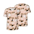 thumbnail image 6 of Rocae Beagle Dog On Brown for Breathable Men's Baseball T-Shirt Fashionable Casual Baseball Jersey, Moisture-wicking Sportswear 3X-Large, 6 of 9
