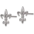 thumbnail image 3 of Chisel Titanium Polished Fleur de lis Post Earrings - 13mm, 3 of 7