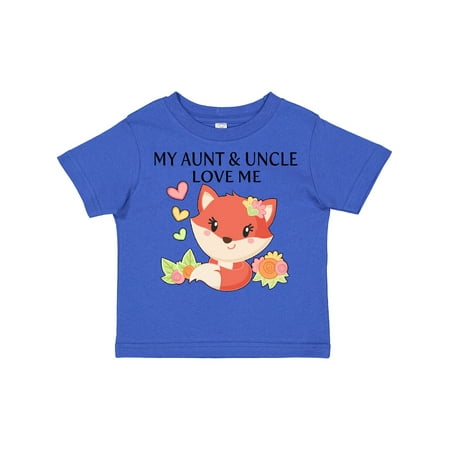 

Inktastic My Aunt and Uncle Love Me- Little Fox Gift Toddler Boy or Toddler Girl T-Shirt
