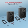 thumbnail image 3 of Pyle Bluetooth Indoor Outdoor Speakers Pair 200 Watt Dual Waterproof 3.5” 2-Way Full Range Speaker, 3 of 6