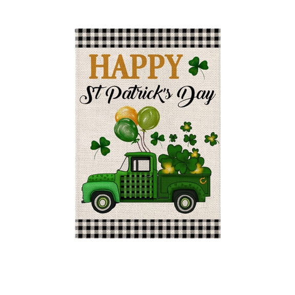 A Shamrock Floral St Patricks Day Garden Flag Outdoor Yard Patio Decoration Holiday Flag