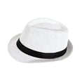 thumbnail image 4 of Sombrero Panamá para hombre y mujer, gorra de jazz informal para acampar, adultos, fiestas al aire libre, pesca, 4 of 8