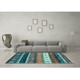 thumbnail image 3 of Ahgly Company Indoor Rectangle Abstract Light Blue Contemporary Area Rugs, 3' x 5', 3 of 4