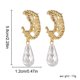 thumbnail image 5 of HomeKingdee Women's Geometric Creative Earrings - Irregular Shaped Alloy Gold Color​ Earrings for Various Occasions, 5 of 5
