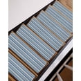 thumbnail image 3 of Vintage Stripes Stair Treads Non Slip for Steps Gray Blue Striped Retro Lines Abstract 4 Pcs Reusable Adhesive Stair Runner Mats for Dogs Elders Carpet Treads Rugs for Staircase 8x30 In, 3 of 7
