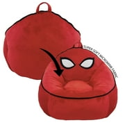 كرسي Marvel Spiderman المضغوط لحقيبة الفاصوليا للأطفال ، أحمر