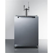 Summit Commercial 24-Inch 6.04 Cu. Ft. Outdoor Rated Double Tap Cold Brew Nitro & Flat Coffee Dispenser / Kegerator